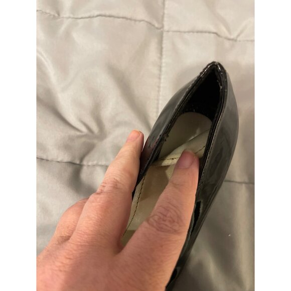 Pierre Dumas Black Patent Leather Pointed-Toe Stiletto Heels Size 8M - Picture 6 of 6